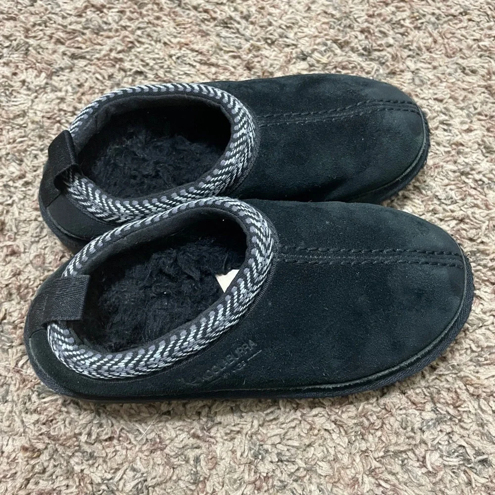 Koolaburra UGG‎ Kids Black Suede Shearling Lined Clog Slippers Size Unknown READ
